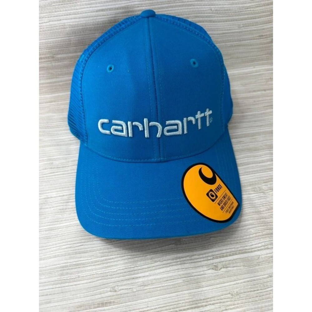New Carhartt one size trucker hat blue